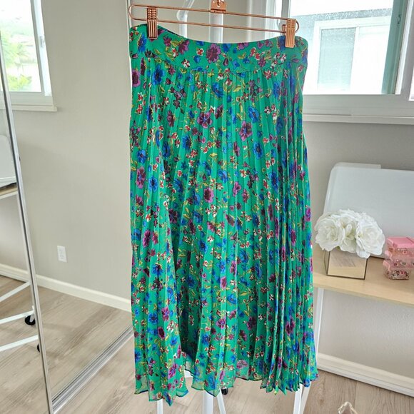 Sezane Dino Skirt Vert. - Size 38 - Picture 2 of 10